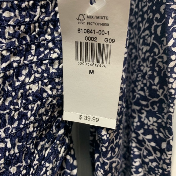 Old Navy blue and white floral midi dress - Picture 2 of 3